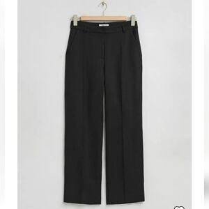 Straight Press Crease Linen Trousers